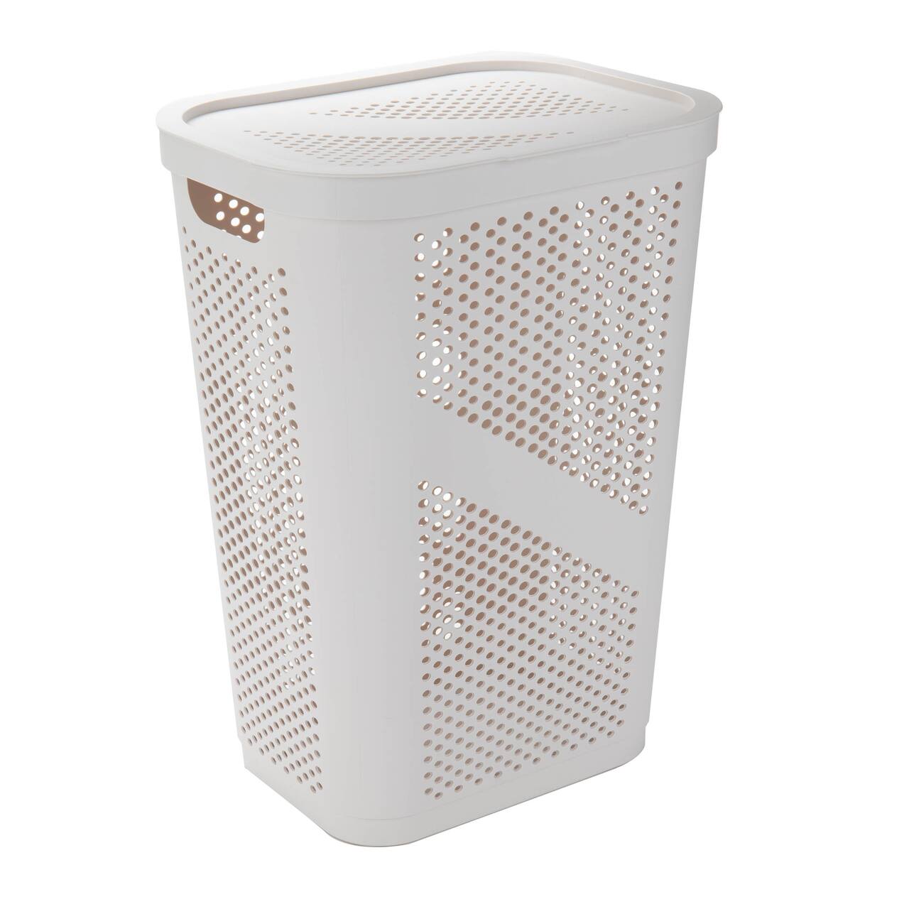 Mind Reader 60L Perforated Plastic Laundry Hamper with Lid